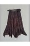 Intive Moda Heavy Guipure Lace Asymmetrical Cut Lined Belted Midi Length Skirt - Far City - 7