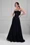 Women's Strapless Neck Strap Lined Pleated Long Tulle Dress - 2