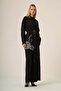 Women's Comfortable Fit Processing Detail Selin Double Suit Black 31326