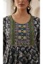 All Over Floral Printed Jalabiya with embroidery on the yoke - 2