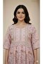 All over Floral Printed Jalabiya with Embroidery on yoke - 2