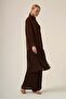 Women's Chiffon Detail Suit Brown 31331