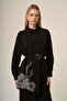Women's Comfortable Fit Processing Detail Selin Double Suit Black 31326 - 5
