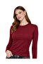 Burgundy Crew Neck Ultra Soft Women's Long Sleeve Bodysuit