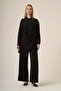 Women's Comfortable Fit Asymmetrical Draped Double Suit Black 31322 - 2