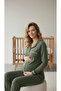 Women's Cotton Long Sleeve Maternity Pajama Set - 3