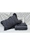 Milano Stone Wash Bearded Ultrasonic Ruffled Single Bedspread Color Anthracite