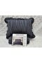Milano Stone Wash Bearded Ultrasonic Ruffled Single Bedspread Color Anthracite - 2