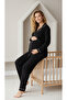 Women's Cotton Long Sleeve Maternity Pajama Set - 3