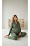 Women's Cotton Long Sleeve Maternity Pajama Set - 4