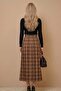Women's Plaid Skirt Beige 31357 - 3
