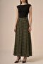 Women's Plaid Skirt Khaki 31357