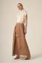 Women's Mesh Detail Skirt Beige 31324 - 3