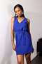 Royal Blue Nova Crepe Dress - 4