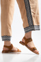 Viola Women's Single Strap Double Gold Buckle Detailed Daily Comfortable Slippers - 3
