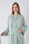 Maternity Nightgown and Robe Set – Maternity, Patterned Robe and Lace-Trimmed Cotton Viscose Nightgown - 5