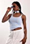 Baby Blue U-Neck Ribbed Basic Undershirt