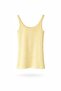 Yellow U-Neck Ribbed Basic Undershirt