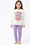 Girl's Printed Tracksuit Set Comfortable and Stylish 2-Piece Set - 2