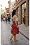 Viscose Fabric Patterned Midi Length (60 cm) Skirt - 2