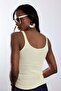 Yellow U-Neck Ribbed Basic Undershirt - 6