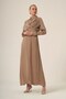 Women's Silk Kupra Stone Dress Beige 31345 - 5