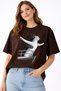 Cat Couple Titanic Printed Unisex Oversize T-Shirt – Cotton Crew Neck Casual Trend T-Shirt
