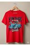 Unisex Vintage Car Printed T-Shirt