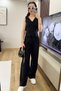 Midnight Alt Top and Black Vest Trousers Tencel Fabric Set - 2