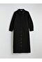 Lcw Grace Shirt Collar Textured Women's Robe - 4
