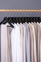 Thick Wooden Luxury Hanger for Coats Shirts and Suits 10 Pcs 3 cm Thickness Black - 4
