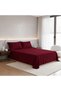 Bed Sheet Organic Cotton Akfil King Size - Burgundy - 240cm X 260cm - 3
