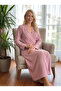 New Season Powder Elegant Lace Detailed Summer Belted Melissa Design Dressing Gown - 5