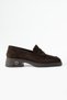 Azura Genuine Leather Suede Brown Casual Women's Loafer Shoes