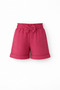 Girl's Bermuda Shorts with Elastic Waist and Double Legs