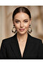 Leopard stone large size za earrings - 4