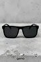 Harvey Metal Square Black Unisex Uv400 Sunglasses - 4
