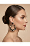 Leopard stone large size za earrings - 2