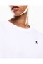 Women's Regular Fit Cotton Round Neck Metallic Logo Detailed Short Sleeve White T-Shirt - 3