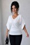 Tifanny Women's V-Neck Lycra Viscose Blouse, Draped Stylish and Comfortable Top - 4