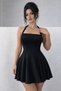 Kiva Women's Halter Neck Diver Fabric Mini Dress, Fit Cut Stylish Dress - 3