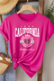 California Printed Women's Khaki T-Shirt