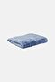 بطانية مربعة من القطيفة مقاس فردي، لون أزرق - 2