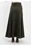 Women's a Form Green Denim Skirt - 7