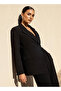 Oversized Blazer with Button Closure - 2