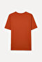 Men's Brick Red Cotton Crew Neck T-Shirt - 2