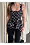 Bitter Brown Strappy Polka Dot Blouse - 5081 - 2