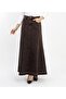 Women's A-Shaped Brown Denim Skirt - 5