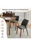 Dining Chairs Set of 2, Upholstered Fabric Kitchen Chairs with Wing Backrest, Thick Cushions, - 4
