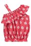 Floral Patterned Flounce Set for 6-9 Years Old - Red - 2